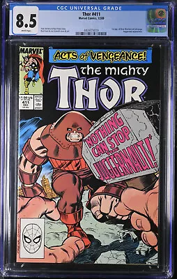 Buy Thor #411 CGC 8.5 1st Appearance New Warriors And Night Thrasher • 48.19£