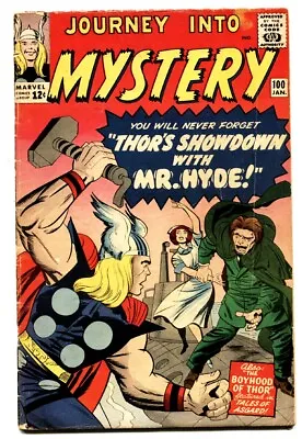Buy JOURNEY INTO MYSTERY #100 Comic Book 1963-THOR-MR HYDE-KIRBY-FOX • 85.49£