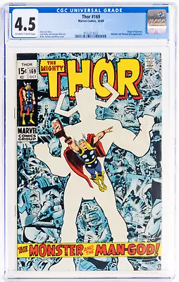 Buy THOR #169 (1969) CGC 4.5 Silver Age Marvel Comic Book Classic Galactus Cover • 91.94£