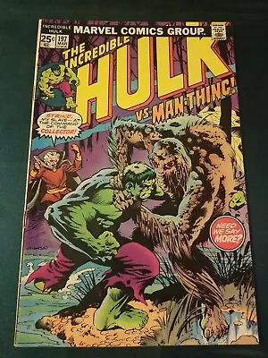 Buy The Incredible Hulk #197 Vs Man-Thing - Wrightson  - KEY ISSUE - 1976 BRONZE AGE • 31.51£