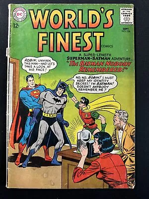 Buy Worlds Finest #136 Batman Superman DC Comics 1st Print Silver Age 1963 G/VG *A2 • 7.91£