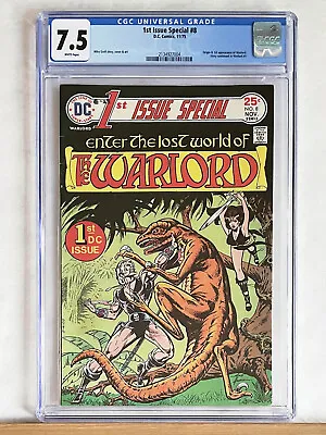 Buy 1ST ISSUE SPECIAL #8 : CGC 7.5 WP : 1975, Mike Grell, 1st App. Warlord & More • 55.17£