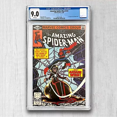 Buy Amazing Spider-Man #210 (1980) | CGC 9.0 White Pages | First Madame Web • 155£