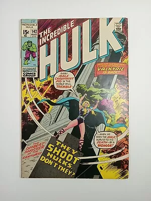 Buy Marvel The Incredible Hulk #142 Comic Book Valkyrie Appearance VG Bronze Age • 16.52£