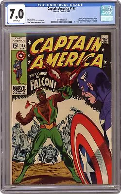 Buy Captain America #117 CGC 7.0 1969 4010004007 1st App. And Origin Falcon • 534.85£
