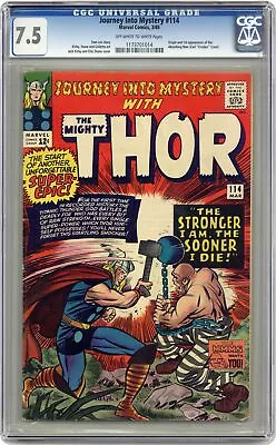 Buy Thor Journey Into Mystery #114 CGC 7.5 1965 1173701014 1st App. Absorbing Man • 334.59£