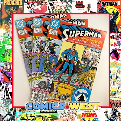 Buy SUPERMAN #423  Lot Of 3 Newsstand!  Historic Last Issue!  Alan Moore!  1986 • 31.98£