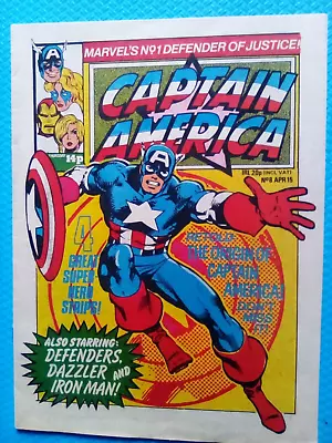 Buy Captain America #8 - Marvel Comics UK -1981 - Weekly - VERY FINE - FIRST PRINT • 3.99£