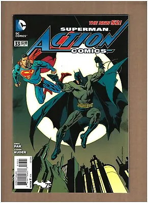 Buy Action Comics #33 DC Comics 2014 New 52 Superman Batman 75th Ann. Cover NM- 9.2 • 3.93£