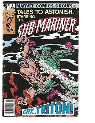 Buy Tales To Astonish #2 (1/80) VG (4.0) Sub-Mariner! Triton! Great Bronze Age! • 2.01£