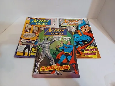 Buy DC Comics Superman Parasite Action Comics Lot Of 3 #331 #349 #361 1960's Good • 30.02£