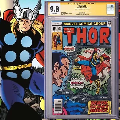 Buy CGC 9.8 SS Thor #268 Signed By Walt Simonson 1978 White Pages • 336.01£