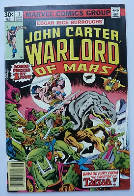 Buy John Carter Warlord Of Mars #1 - Marvel Comics June 1977 VF- 7.5 • 19.95£