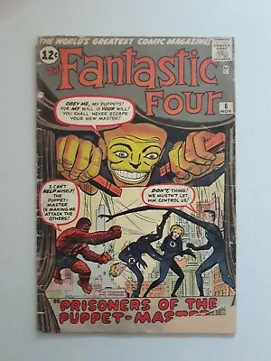 Buy Fantastic Four 8 Puppet Master 1st Appearance Marvel Comics 1962 • 165.24£