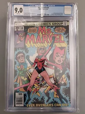 Buy Marvel Comics Ms Marvel #18 CGC 9.0 First Full Appearance Mystique Key Comic • 157.70£