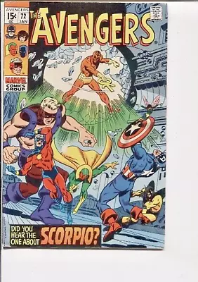Buy Avengers 72 Fn First App. Zodiac 1970 • 13.44£