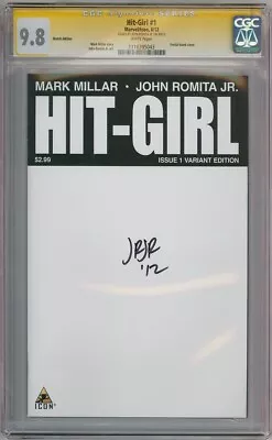 Buy Hit Girl 1 Blank Variant Cgc 9.8 Signature Series Signed John Romita Jr Kick-ass • 89.95£