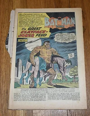Buy 1963 Vintage BATMAN & ROBIN THE GREAT CLAYFACE JOKER FEUD DC Comic Book #159  • 19.72£