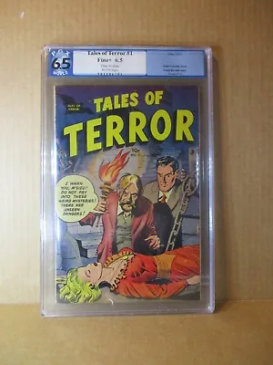 Buy Tales Of Terror 1 PGX 6.5 Stunning RARE IN GRADE Toby Press One-Shot 1952 Horror • 479.67£
