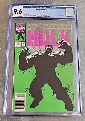 Buy Incredible Hulk #377 Cgc 9.6 — White Pages NEWSSTAND - 1991 • 159.83£