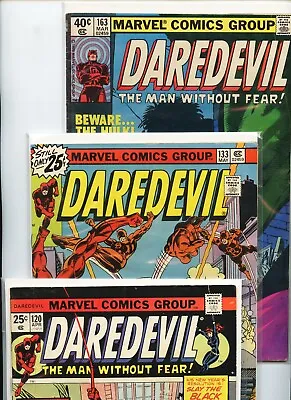 Buy Daredevil #120, #133, And #163 Marvel Comics Lot Of 3 Books • 34.96£