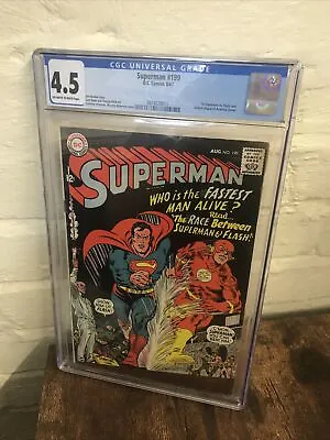 Buy Vintage Rare August 1967 DC Comics  Superman Issue #199 Graded By CGC 4.5 Grade • 275£