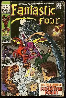 Buy Fantastic Four #94 Marvel 1970 (GD+) 1st App Of Agatha Harkness! L@@K! • 21.29£
