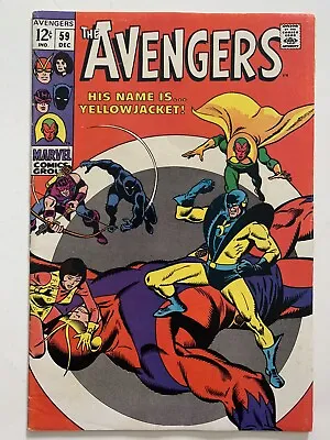 Buy Avengers #59 6.5 Fn+ 1968 1st Appearance Of Yellow Jacket Marvel Comics • 40.93£