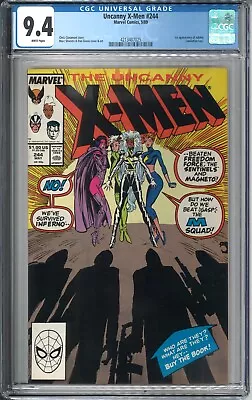Buy Uncanny X-Men #244 CGC 9.4 NM WP 1989 Marvel Comics 1st Jubilee Appearance • 60.05£