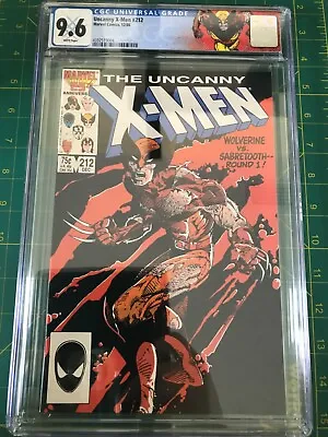 Buy UNCANNY X-MEN #212 CGC 9.6 Marvel 1986 White Pages Custom Label Wolverine • 99.94£