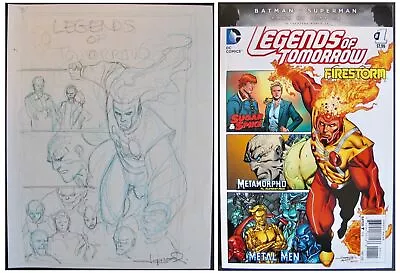 Buy Vintage 2016 SIGNED PRELIM SKETCH ART Legends Of Tomorrow DC Comic Book #1 • 397.53£