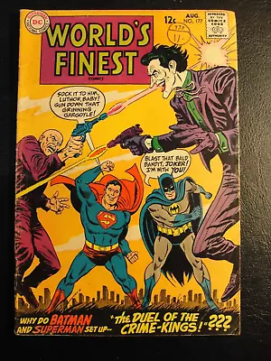 Buy World's Finest #177 Aug 68. Superman, Batman, Joker Vs Lex Luthor Dc Comics • 7.99£