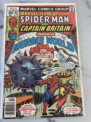 Buy Marvel Team Up 66 (1978) Spider-Man & Captain Britain. Arcade. Cents. Fine-VF • 18£