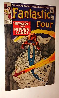 Buy Fantastic Four #47 3rd App Inhumans Kirby Classic Nice Copy 1966 Jack Kirby • 81.87£