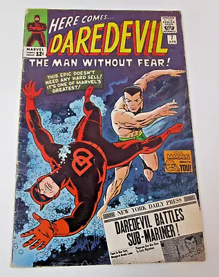 Buy Daredevil 7 1965 [GD/VG] 1st Red Costume Marvel Silver Age Key Namor Sub-Mariner • 217.15£