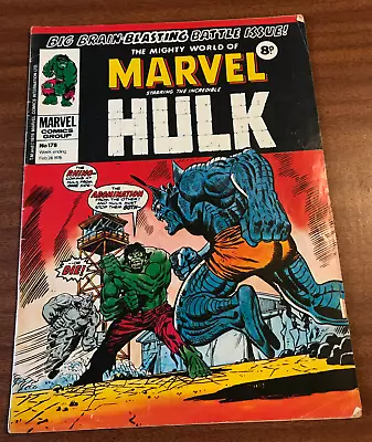 Buy Mighty World Of Marvel - The Incredible Hulk No. 178 February 1976 UK Comic • 4.99£