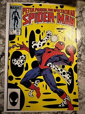 Buy Spectacular Spider-Man Marvel #99 Feb. 1985-1st L Appearance-The Spot • 15.88£