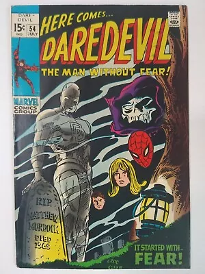 Buy Marvel Comics Daredevil #54 1st Appearance Mister Fear (Starr Saxon) VF 8.0 • 35.96£