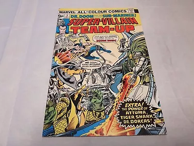 Buy Marvel Super-villain Team-up #3 Dec 1975! Dr Doom Sub-Mariner UK 9p Issue FN! • 1.95£