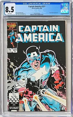 Buy Captain America #321 CGC 8.5 White. Classic Mike Zeck Cover!! • 40£