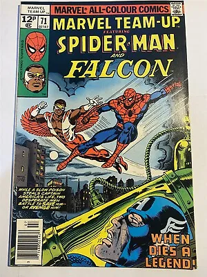 Buy MARVEL TEAM-UP #71 Spider-Man Falcon Marvel Comics UK Price 1978 VF/NM • 4.95£