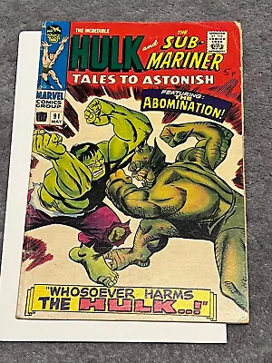Buy Tales To Astonish #91 - Hulk - Sub Mariner - Abomination • 40£