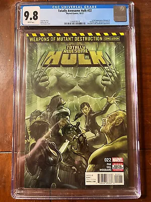 Buy Totally Awesome Hulk #22 10/17 Cgc 9.8 First Weapon H White Pages Nice!! • 87.07£