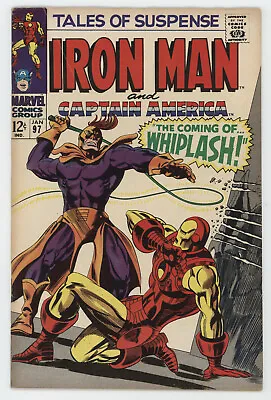 Buy Tales Of Suspense 97 Marvel 1968 FN VF Iron Man Captain America 1st Whiplash • 94.65£