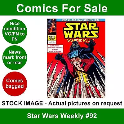 Buy Star Wars Weekly #92 Comic VG/FN 28 November 1979 Marvel UK • 3.99£