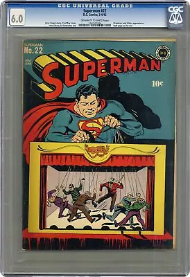 Buy Superman #22 CGC 6.0 1943 1342531004 • 1,152.88£