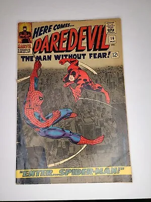 Buy Daredevil #16 (Marvel 1966) - VG/FN 1st John Romita Sr. Spider-Man! LOTS OF PICS • 160.05£