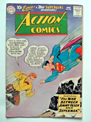 Buy Books, Comics & Magazines, Action Comics 253, June 1959. VG+. 2nd App Supergirl. • 195£