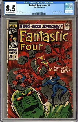 Buy Fantastic Four Annual #6 Cgc 8.5 Off-white To White Pages Marvel Comics 1968 • 599.64£