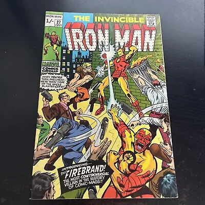 Buy Invincible Iron Man 27 Jul 1970 Marvel Comic 1st App Of Firebrand • 25£
